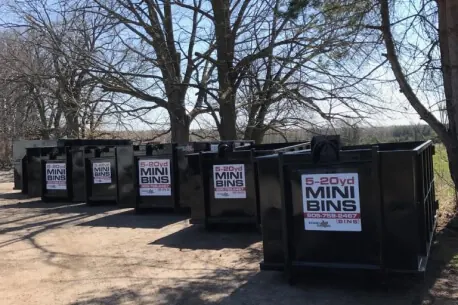 Forever Green Bin Rental fleet of 5 to 20 yard mini bins